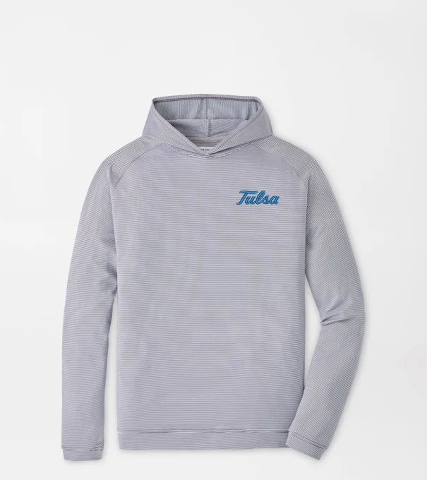 Tulsa Pine Sugar Stripe Performance Hoodie in Iron