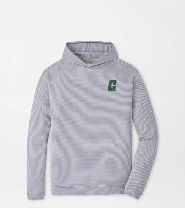 UNC Charlotte Pine Sugar Stripe Performance Hoodie in Iron