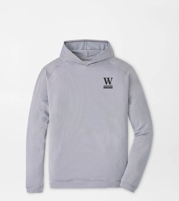 Wofford Pine Sugar Stripe Performance Hoodie in Iron