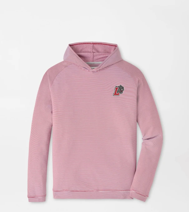 Lafayette College Pine Sugar Stripe Performance Hoodie in Maroon2