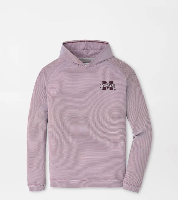 Mississippi State Pine Sugar Stripe Performance Hoodie in Maroon3