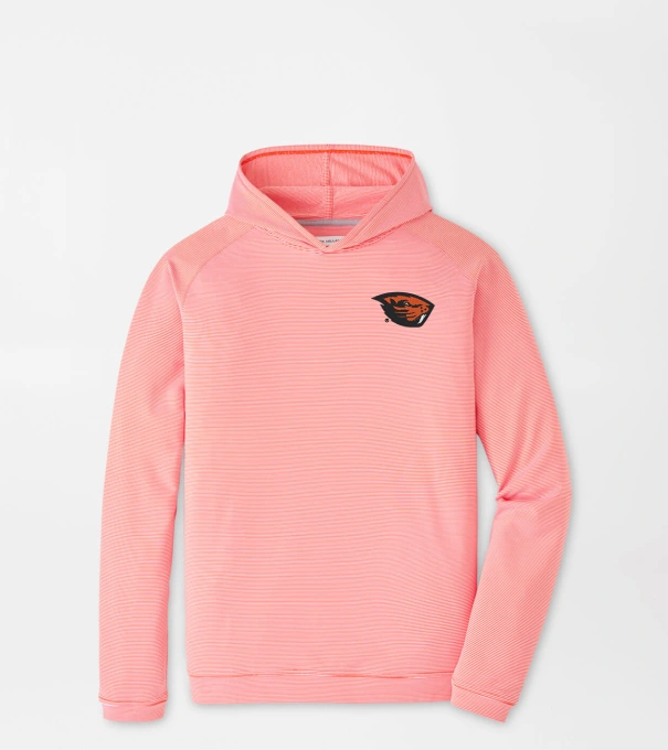 Oregon State Pine Sugar Stripe Performance Hoodie in Orange6