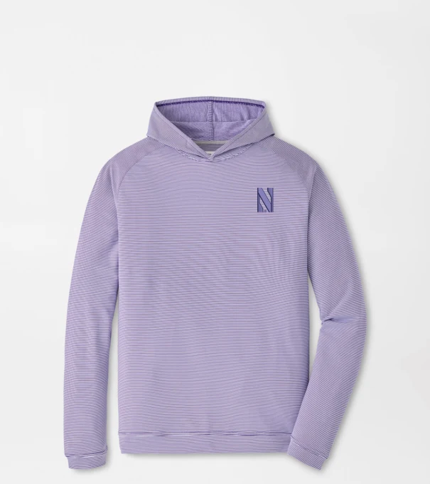 Northwestern Pine Sugar Stripe Performance Hoodie in Purple2