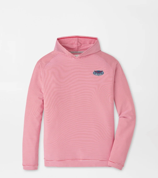 Florida Atlantic University Pine Sugar Stripe Performance Hoodie in Red3