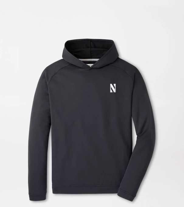 Northwestern Pine Performance Hoodie in Black