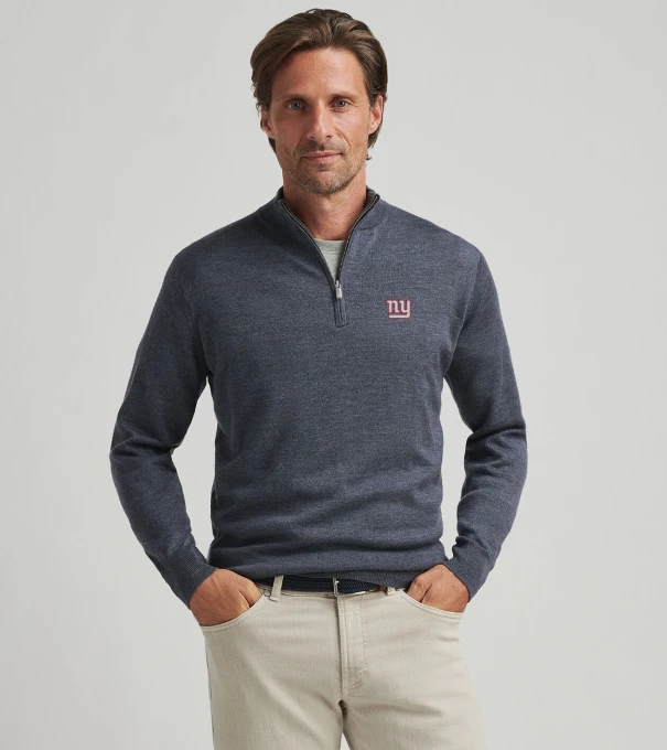 New York Giants Autumn Crest Quarter-Zip in Charcoal