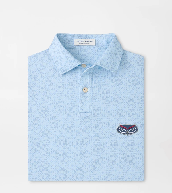 Florida Atlantic University Bases Loaded Youth Performance Jersey Polo in PALE BLUE