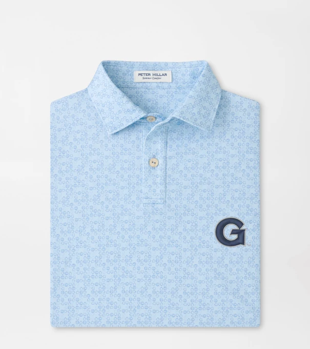 Georgetown Bases Loaded Youth Performance Jersey Polo in PALE BLUE