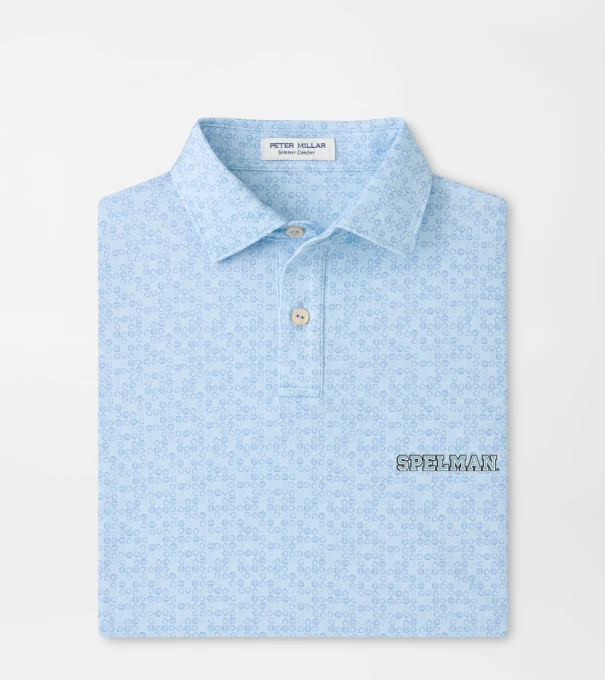 Spelman College Bases Loaded Youth Performance Jersey Polo in PALE BLUE