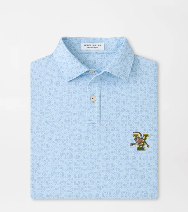 Vermont Bases Loaded Youth Performance Jersey Polo in PALE BLUE
