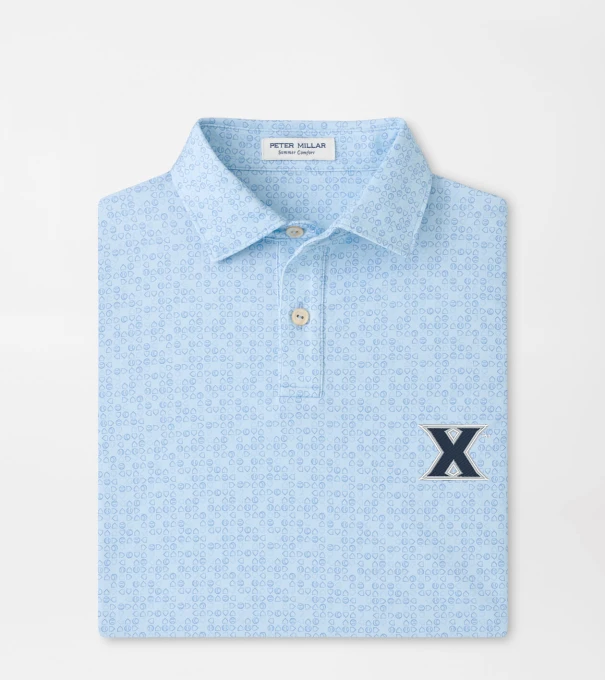 Xavier Bases Loaded Youth Performance Jersey Polo in PALE BLUE