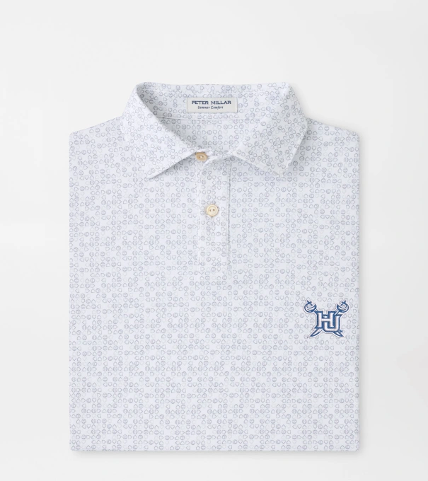 Hampton University Bases Loaded Youth Performance Jersey Polo in White