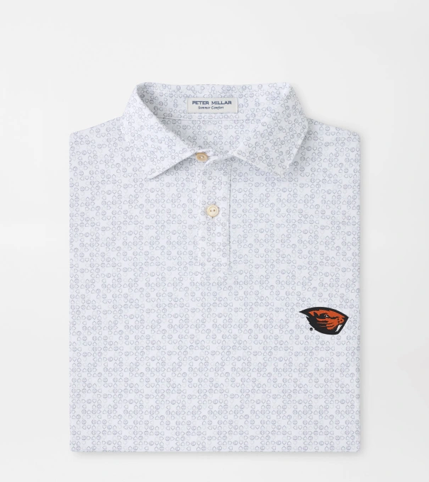 Oregon State Bases Loaded Youth Performance Jersey Polo in White