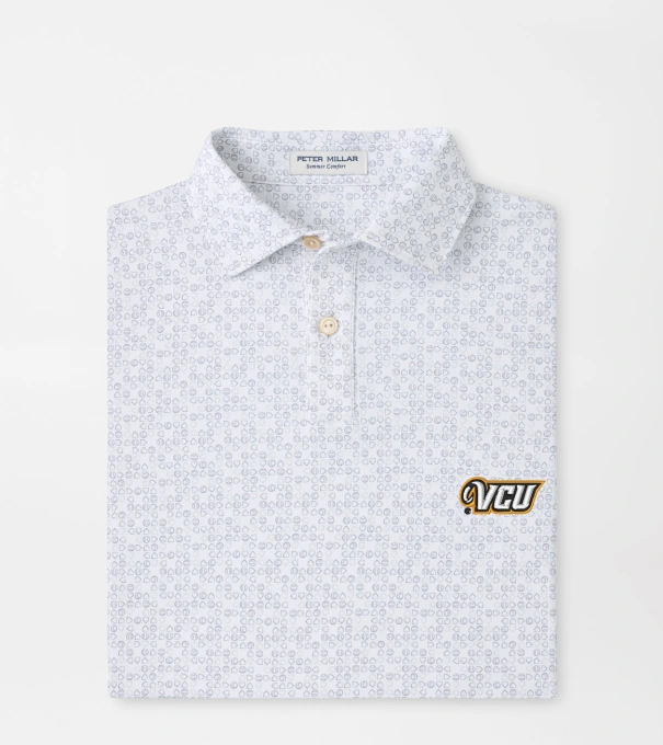 VCU Bases Loaded Youth Performance Jersey Polo in White