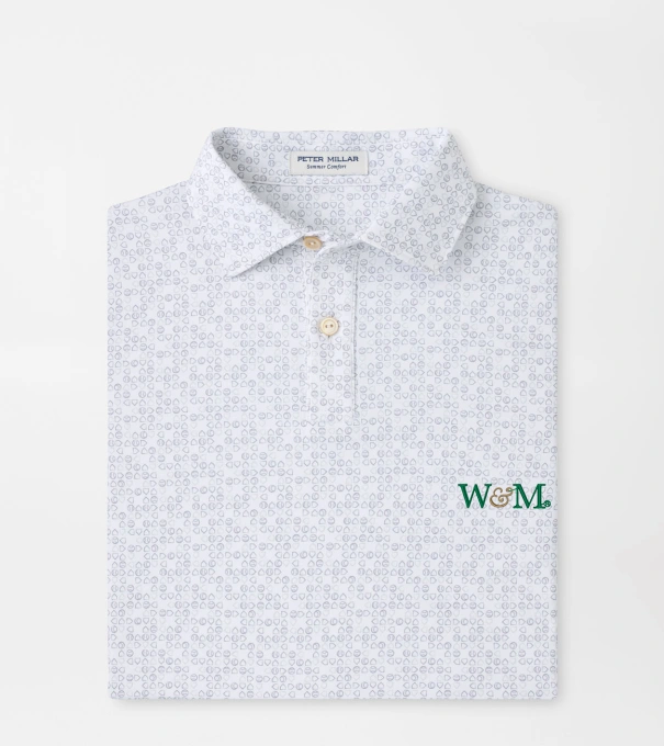 William & Mary Bases Loaded Youth Performance Jersey Polo in White