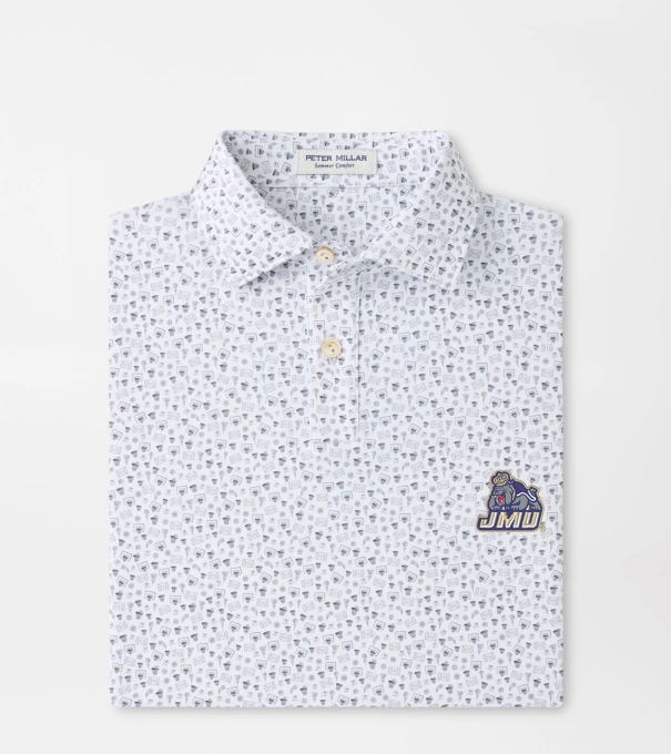 James Madison University Buzzer Beater Youth Performance Jersey Polo in White