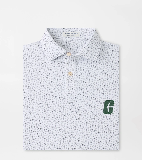 UNC Charlotte Buzzer Beater Youth Performance Jersey Polo in White