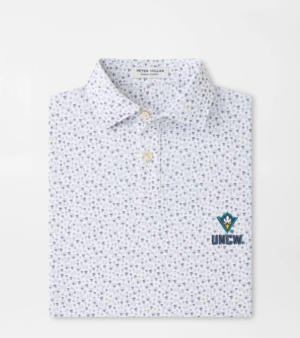 UNCW Buzzer Beater Youth Performance Jersey Polo in White