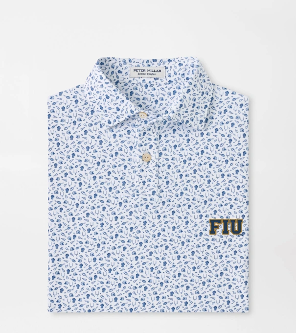 Florida International University Kick Off Youth Performance Jersey Polo in Blue Frost