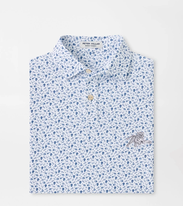 Jackson State Kick Off Youth Performance Jersey Polo in Blue Frost