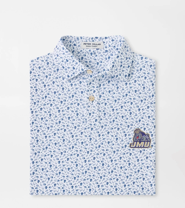 James Madison University Kick Off Youth Performance Jersey Polo in Blue Frost