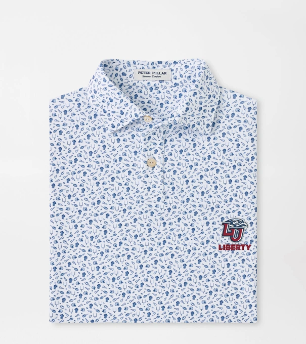 Liberty University Kick Off Youth Performance Jersey Polo in Blue Frost