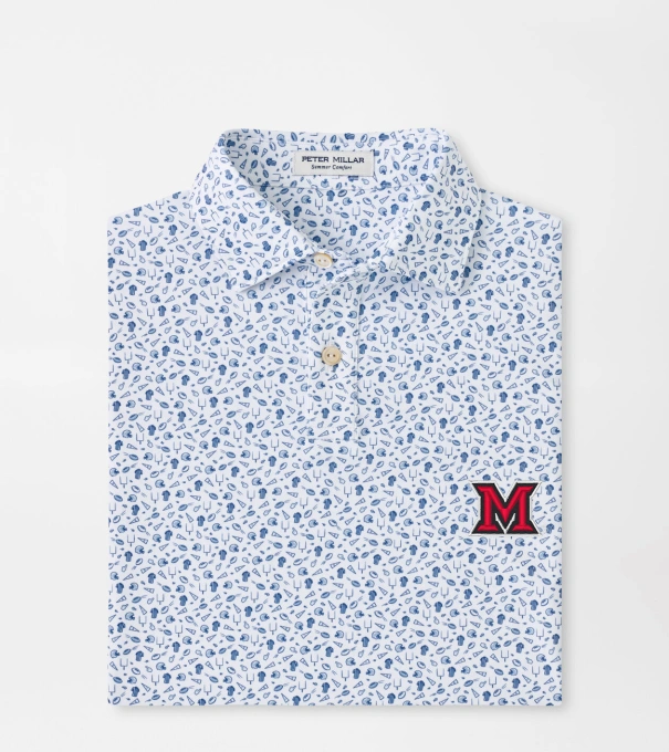 Miami of Ohio Kick Off Youth Performance Jersey Polo in Blue Frost