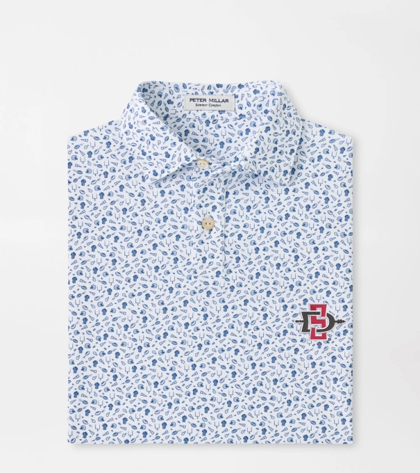 San Diego State Kick Off Youth Performance Jersey Polo in Blue Frost