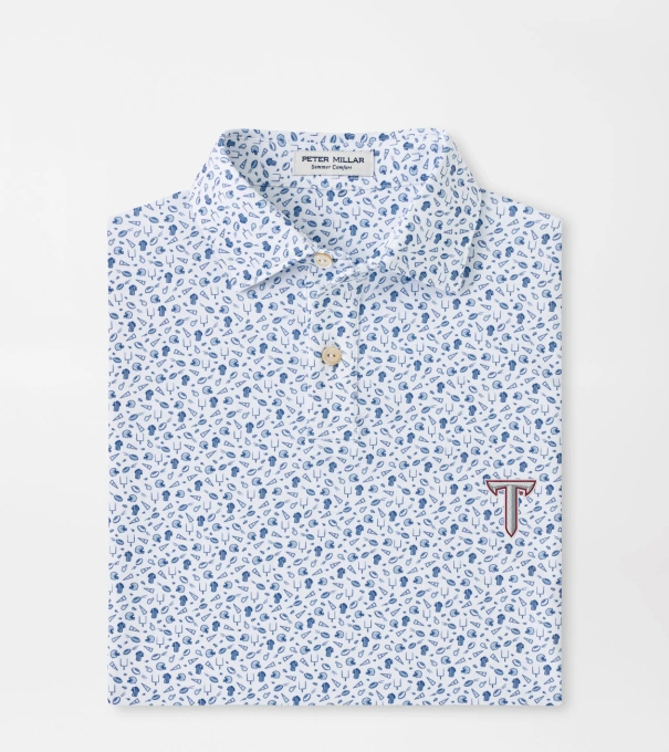 Troy Kick Off Youth Performance Jersey Polo in Blue Frost