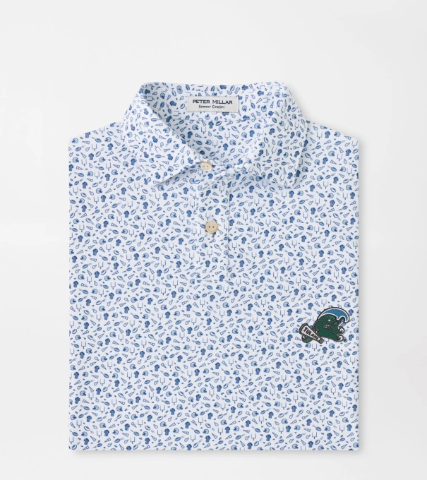 Tulane Green Wave Kick Off Youth Performance Jersey Polo in Blue Frost