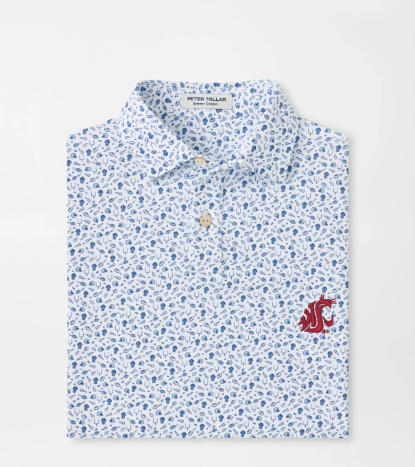 Washington State Kick Off Youth Performance Jersey Polo in Blue Frost