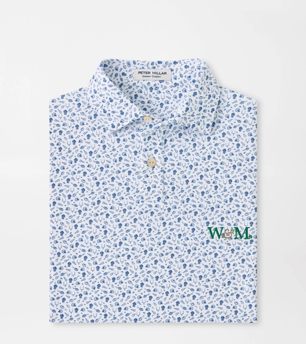 William & Mary Kick Off Youth Performance Jersey Polo in Blue Frost
