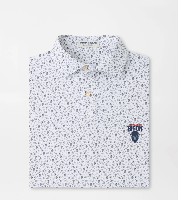 Howard University Kick Off Youth Performance Jersey Polo in Gale Grey