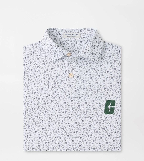 UNC Charlotte Kick Off Youth Performance Jersey Polo in Gale Grey
