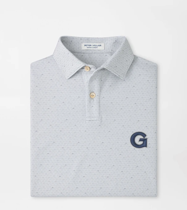 Georgetown On The Ball Youth Performance Jersey Polo in British Grey