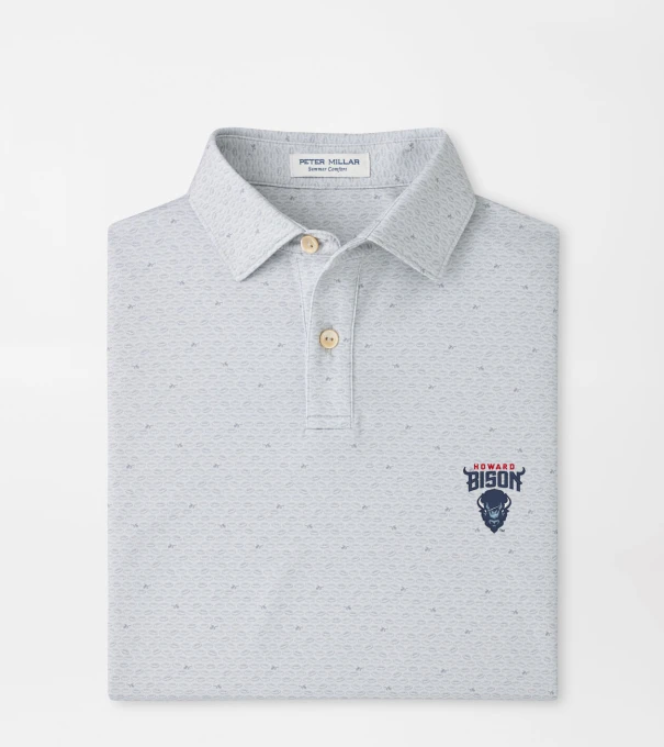 Howard University On The Ball Youth Performance Jersey Polo in British Grey