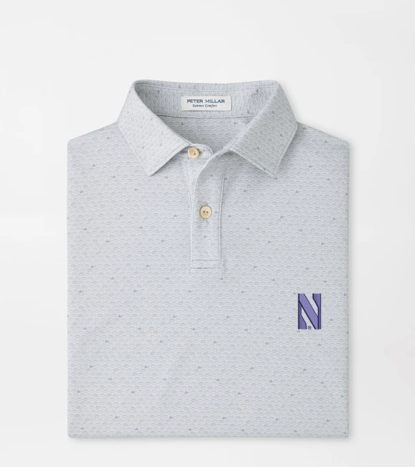 Northwestern On The Ball Youth Performance Jersey Polo in British Grey