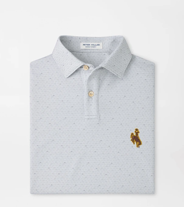 Wyoming On The Ball Youth Performance Jersey Polo in British Grey