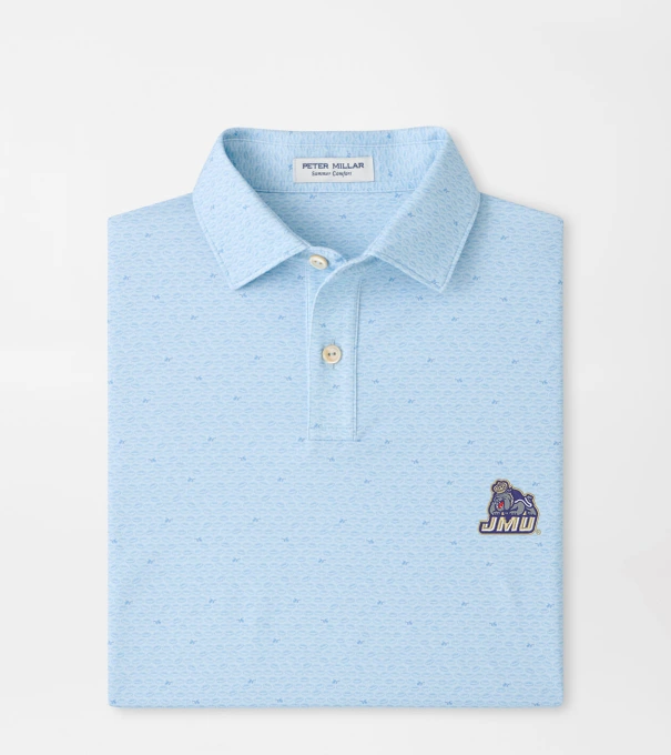 James Madison University On The Ball Youth Performance Jersey Polo in PALE BLUE