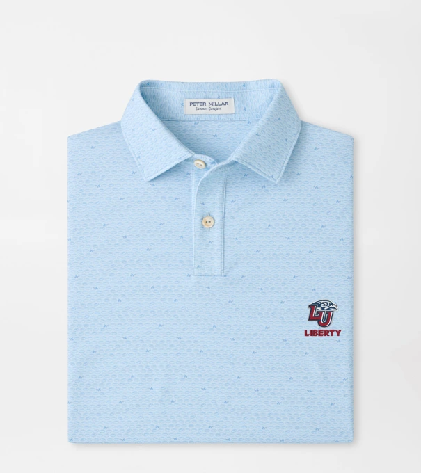 Liberty University On The Ball Youth Performance Jersey Polo in PALE BLUE