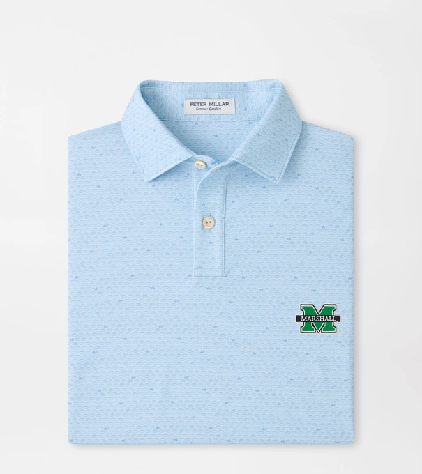 Marshall On The Ball Youth Performance Jersey Polo in PALE BLUE