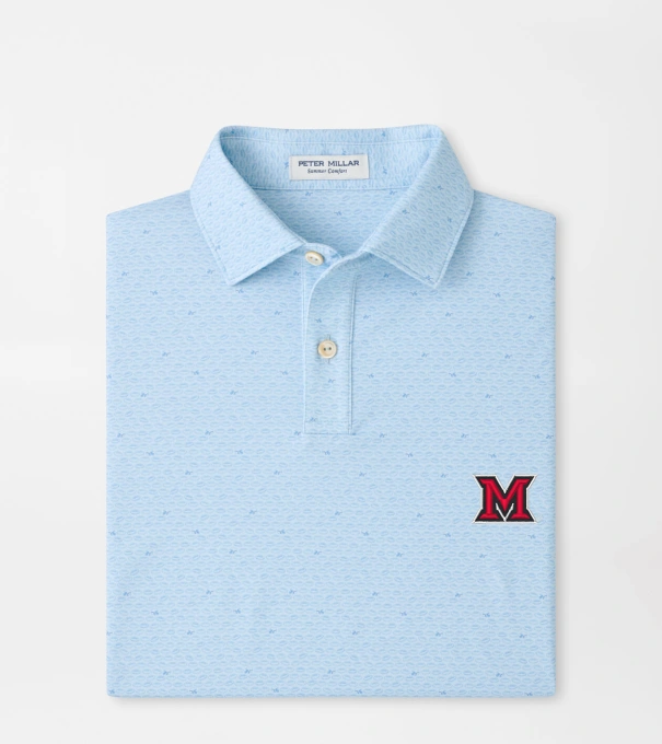 Miami of Ohio On The Ball Youth Performance Jersey Polo in PALE BLUE