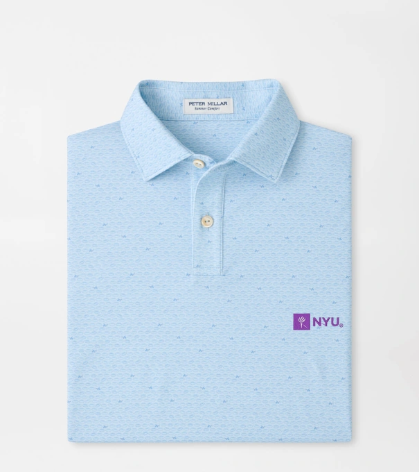 New York University On The Ball Youth Performance Jersey Polo in PALE BLUE