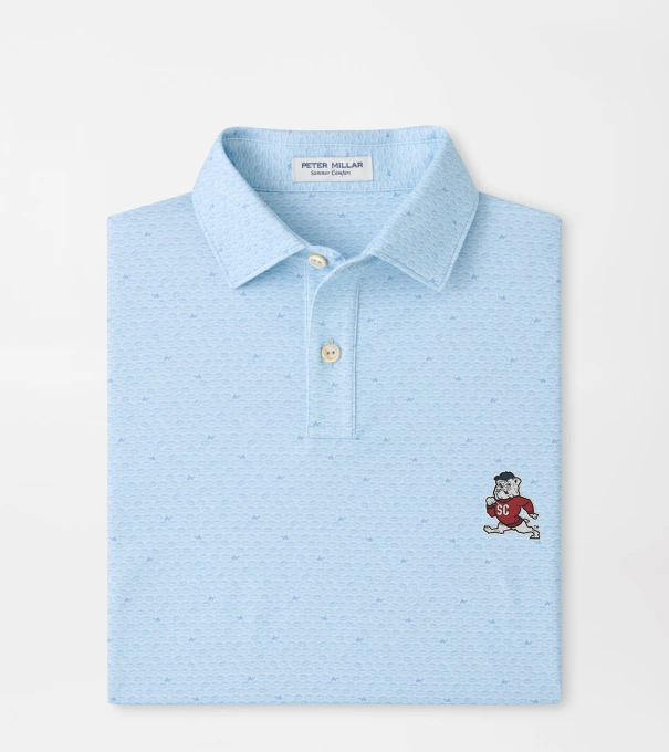 SC State On The Ball Youth Performance Jersey Polo in PALE BLUE
