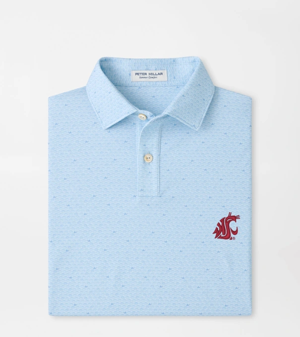 Washington State On The Ball Youth Performance Jersey Polo in PALE BLUE