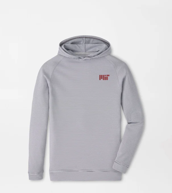 MIT Pine Youth Sugar Stripe Performance Hoodie in Iron