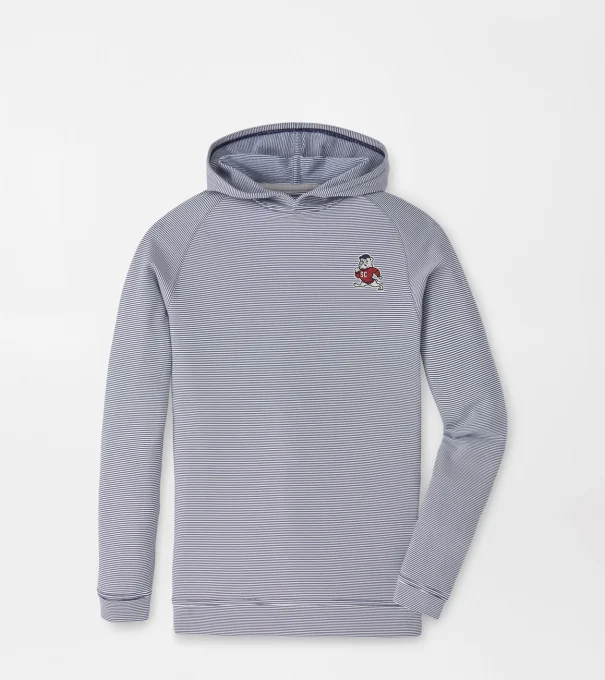 SC State Pine Youth Sugar Stripe Performance Hoodie in Navy