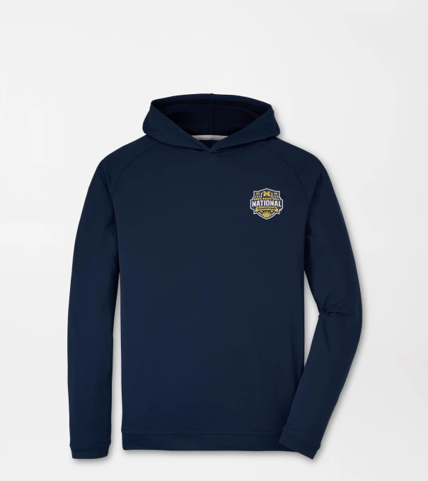 Michigan National Champion Pine Performance Hoodie in Navy