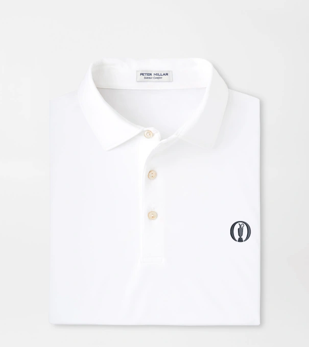 The Open Solid Performance Jersey Polo in White