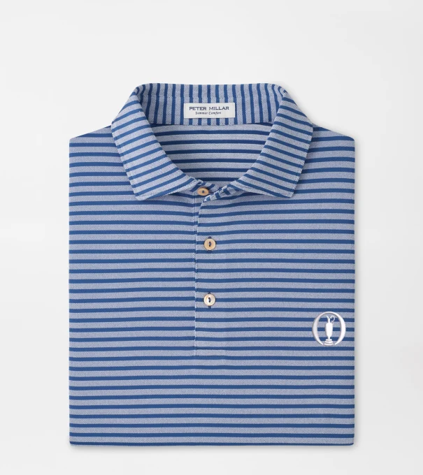 The Open Clark Performance Jersey Polo in Windsor Blue